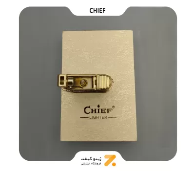 فندک بنزینی چیف طلایی مدل 2201-58-​Chief Lighter SN-LICH-2201-58