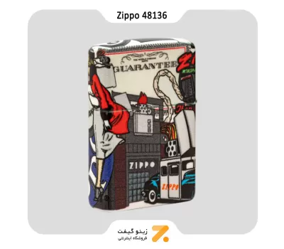 فندک زیپو 540 رنگ طرح سنگ زیپو و لیدی مدل 48136-​Zippo Lighter 48136 49352 I SPY ZIPPO DESIGN