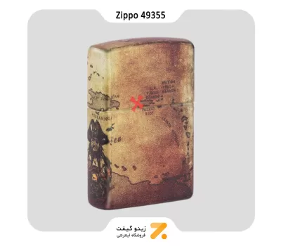 فندک زیپو 540 رنگ طرح کشتی دزدان دریایی مدل 49355-​Zippo Lighter 49355 Pirate Ship Design