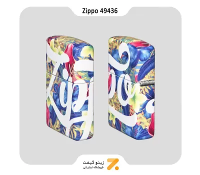 فندک زیپو 540 رنگ طرح گل های رنگارنگ استوایی مدل 49436-Zippo Lighter 49436 49352 ZIPPO DESIGN