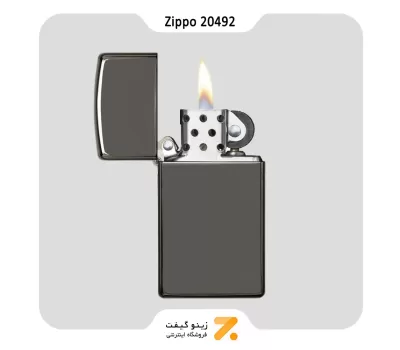 فندک زیپو اسلیم بلک آیس مدل 20492-Zippo Lighter 20492 - SLIM BLACK ICE