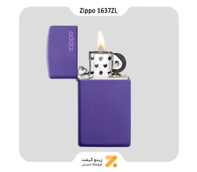 فندک زیپو اسلیم بنفش مدل 1637 زد ال-Zippo Lighter 1637ZL Zippo Logo