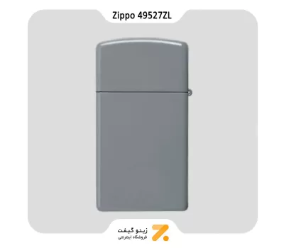 فندک زیپو اسلیم طوسی مدل 49527 زد ال-​Zippo Lighter 49527ZL Slim Flat Grey Matte