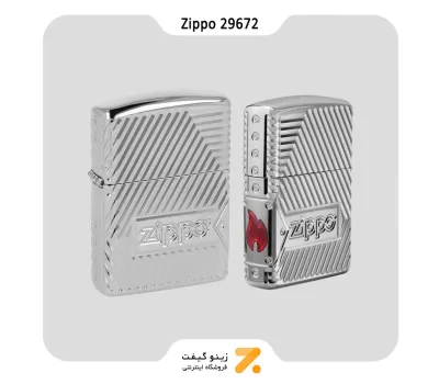 فندک زیپو اصل ZIPPO BOLTS DESIGN کد 29672-Zippo Lighter 29672 167 ZIPPO BOLTS DESIGN