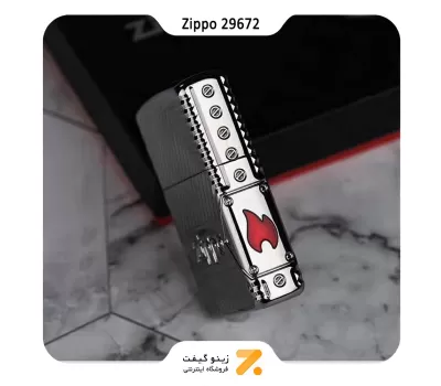 فندک زیپو اصل ZIPPO BOLTS DESIGN کد 29672-Zippo Lighter 29672 167 ZIPPO BOLTS DESIGN