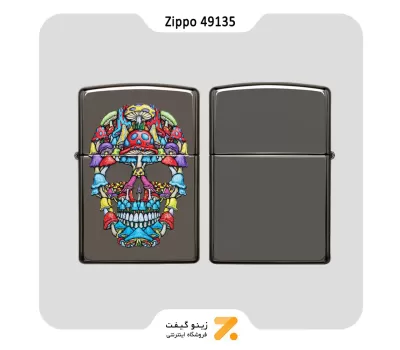 فندک زیپو بلک آیس طرح جمجمه سایکودلیک مدل 49135-​Zippo Lighter 49135 150 SKULL DESIGN