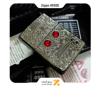 فندک زیپو بلک آیس طرح جمجمه مدل 49300-​Zippo Lighter 49300 Crystall Skull Design