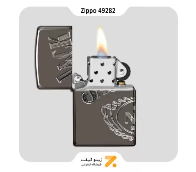 فندک زیپو بلک آیس طرح جک دنیلز مدل 49282-Zippo Lighter 49282 Jack Daniel's Armor Black ice