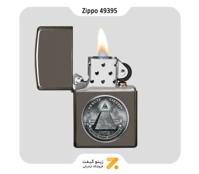 فندک زیپو بلک آیس طرح مهر بزرگ دلار آمریکا مدل 49395-Zippo Lighter 49395 150 DOLLAR DESIGN
