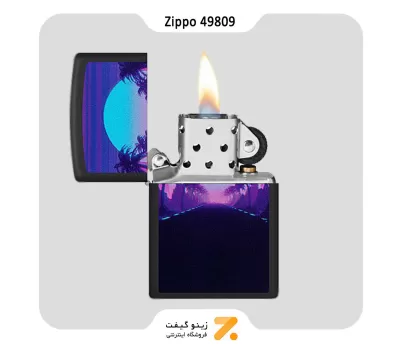 فندک زیپو بلک لایت طرح غروب مدل 49809-Zippo Lighter 49809 218 SUNSET BLACK LIGHT DES