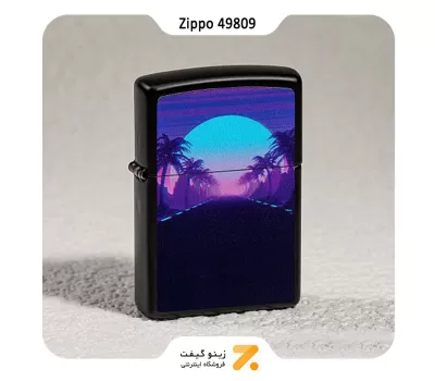 فندک زیپو بلک لایت طرح غروب مدل 49809-Zippo Lighter 49809 218 SUNSET BLACK LIGHT DES