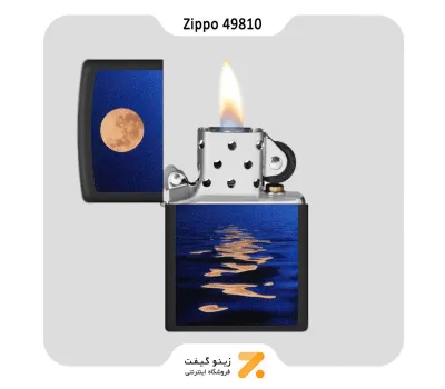 فندک زیپو بلک لایت طرح ماه کامل مدل 49810-Zippo Lighter 49810 218 FULL MOON DESIGN