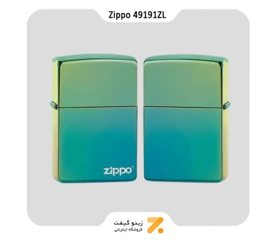 فندک زیپو سبز مدل 49191 زد ال-Zippo Lighter 49191ZL WZIPPO- LASERED