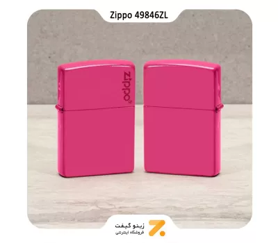 فندک زیپو صورتی پر رنگ طرح لوگو زیپو مدل 49846 زد ال-​Zippo Lighter 49846ZL FREQUENCY ZIPPO LOGO