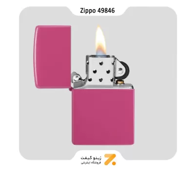 فندک زیپو صورتی پر رنگ مدل 49846-​Zippo Lighter ​49846 FREQUENCY MATTE