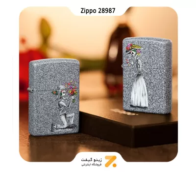 فندک زیپو طرح اسکلت مدل 28987-Zippo Lighter 28987 211 DAY OF DEAD SKULLS SET
