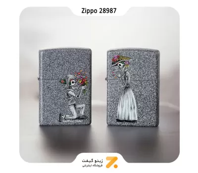 فندک زیپو طرح اسکلت مدل 28987-Zippo Lighter 28987 211 DAY OF DEAD SKULLS SET