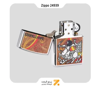فندک زیپو طرح برج قوس مدل 24939-​Zippo Lighter 24939 250 ZODIAC SAGITTARIUS