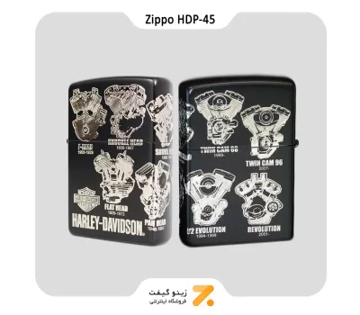 فندک زیپو طرح تاریخچه موتورهای هارلی دیویدسون مدل اچ دی پی-45-Zippo Lighter Harley Davidson/​HDP-45