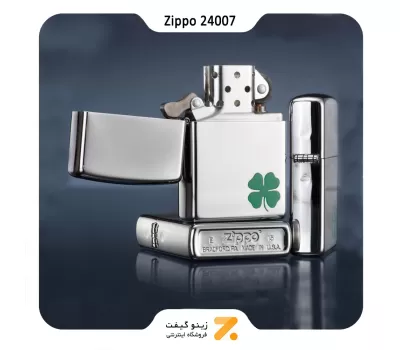 فندک زیپو طرح شبدر مدل 24007-​Zippo Lighter 24007-250 A BIT O LUCK