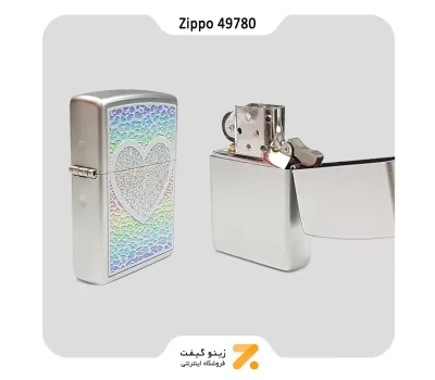 فندک زیپو طرح قلب مدل 49780-​Zippo Lighter 49780 205 HEART DESIGN