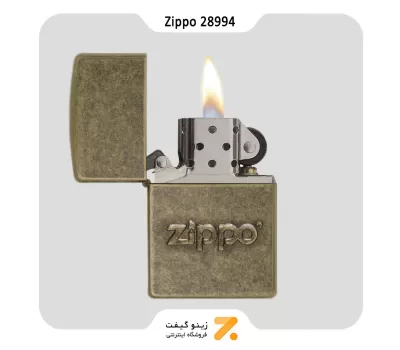 فندک زیپو طرح لوگو زیپو مدل 28994-​Zippo Lighter 28994 201FB ZIPPO STAMP