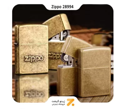 فندک زیپو طرح لوگو زیپو مدل 28994-​Zippo Lighter 28994 201FB ZIPPO STAMP