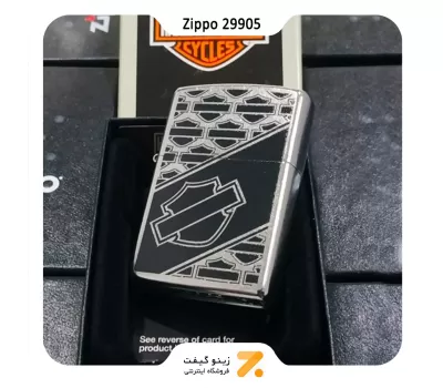فندک زیپو طرح لوگو هارلی دیویدسون مدل 29905-​Zippo Lighter 29905 207 HARLEY DAVIDSON