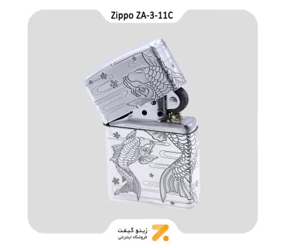 فندک زیپو طرح ماهی مدل زد ای 3-11 سی-​Zippo Lighter ZA-3-11C NOBORIGOI