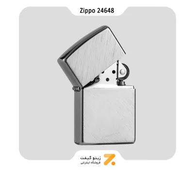 فندک زیپو مدل 24648-​Zippo Lighter 24648 REG HERRINGBONE SWEEP