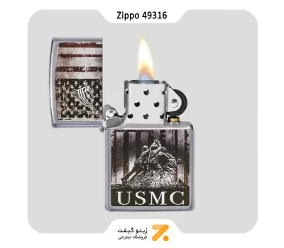 فندک زیپو مدل 49316 طرح تفنگداران نیروی دریایی امریکا-Zippo Lighter 49316 207 USMC