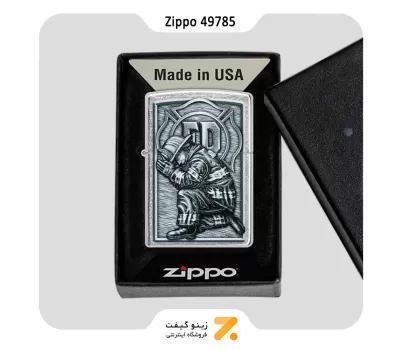فندک زیپو مدل 49785 طرح آتش نشان-Zippo Lighter 49785 207 FIREFIGHTER DESIGN