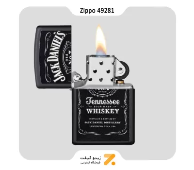 فندک زیپو مشکی طرح جک دنیلز مدل 49281-​Zippo Lighter 49281 218 JACK DANIELS