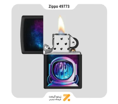 فندک زیپو مشکی طرح فضانورد مدل 49773-​Zippo Lighter 49773 218 ZIPPO ASTRONAUT DESIGN