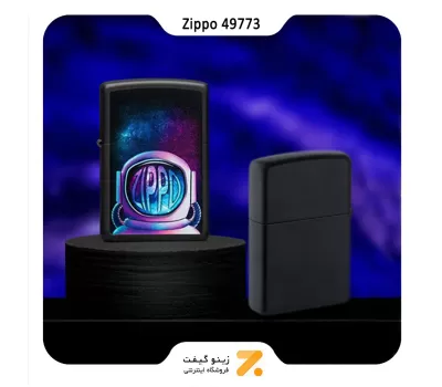 فندک زیپو مشکی طرح فضانورد مدل 49773-​Zippo Lighter 49773 218 ZIPPO ASTRONAUT DESIGN