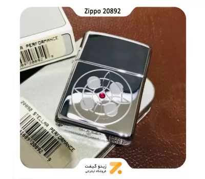 فندک زیپو نقره ای طرح نگین دار مدل 20892-Zippo Lighter ​20892 Stellar Performance