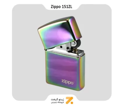 فندک زیپو هفت رنگ طرح لوگو زیپو مدل ۱۵۱ زد ال-Zippo Lighter ​151ZL 151 WZIPPO - LASERED