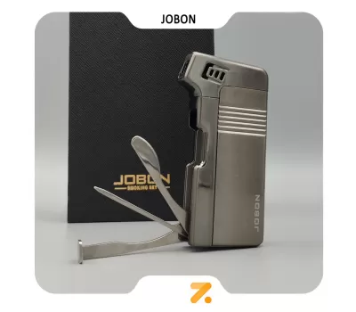 فندک گازی جوبون دودی با شعله پیپ مدل 2202-32-​Jobon Lighter SN-LIJB-2202-32