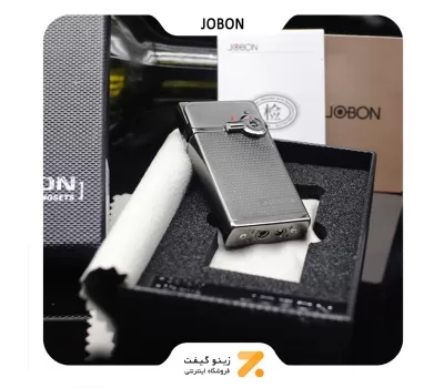 فندک گازی جوبون دودی مدل متال بوتان دو شعله-Jobon Lighter SN-LIJB-2202-24