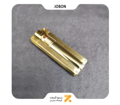 فندک گازی جوبون طلایی مدل بوتان جت-Jobon Grinding Wheel Compact Butane Jet Lighter