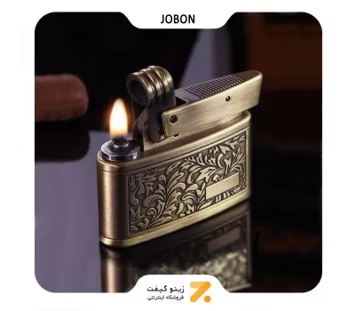 فندک بنزینی جوبون طلایی مدل وینتیج-​Jobon Lighter SN-LIJB-2202-39