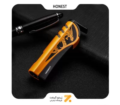 فندک گازی زرد هانست مدل 2201-65-​Honest Lighter SN-LIHN-2201-65