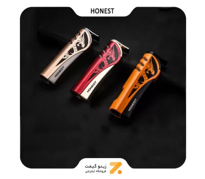 فندک گازی زرد هانست مدل 2201-65-​Honest Lighter SN-LIHN-2201-65