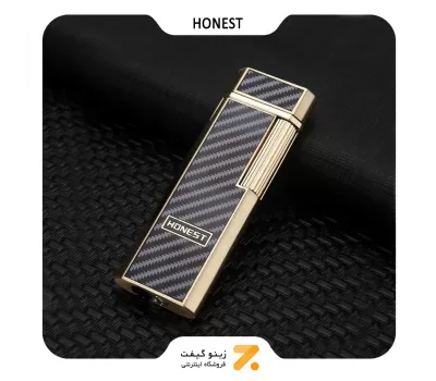 فندک گازی طلایی هانست مدل 2201-16-​Honest Lighter SN-LIHN-2201-16