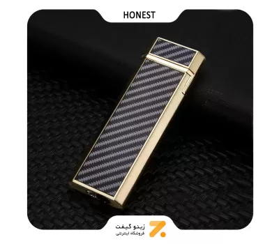 فندک گازی طلایی هانست مدل 2201-16-​Honest Lighter SN-LIHN-2201-16