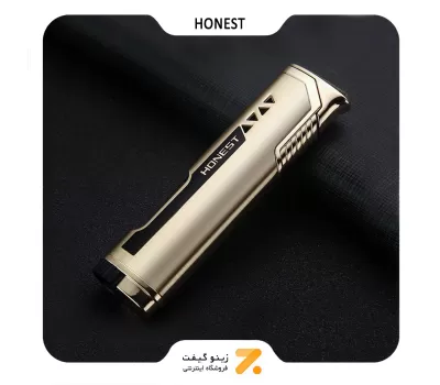 فندک گازی طلایی هانست مدل 2201-34-​Honest Lighter SN-LIHN-2201-34