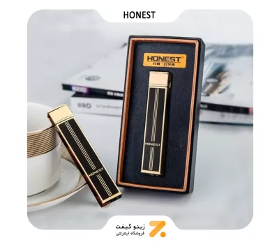 فندک گازی طلایی هانست مدل 2201-50-Honest Lighter SN-LIHN-2201-50