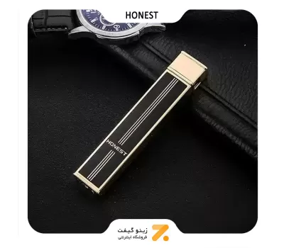 فندک گازی طلایی هانست مدل 2201-50-Honest Lighter SN-LIHN-2201-50