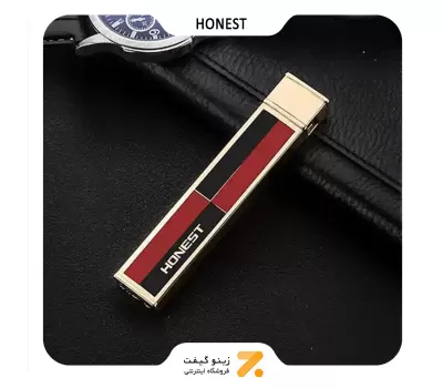 فندک گازی طلایی هانست مدل 2201-51-Honest Lighter SN-LIHN-2201-51