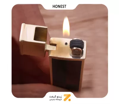 فندک گازی طلایی هانست مدل 2201-51-Honest Lighter SN-LIHN-2201-51